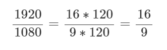 Calcul du ratio 16:9